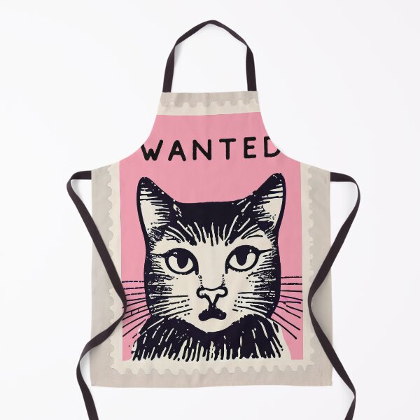 Item preview, Vintage Wanted Cat Pink Stamp Art Print designed and sold by PinkNomad.