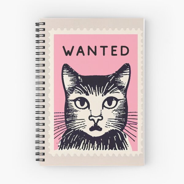 Item preview, Vintage Wanted Cat Pink Stamp Art Print designed and sold by PinkNomad.