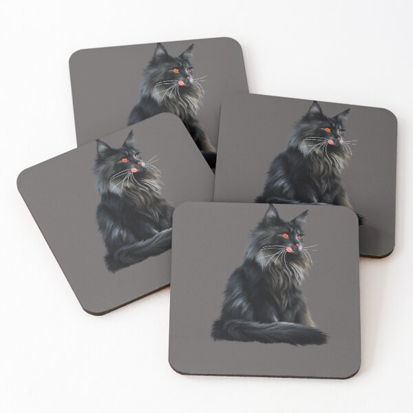 Item preview, Black Main Coon Cat, Love Main Coon Cats  designed and sold by Logiamerch.