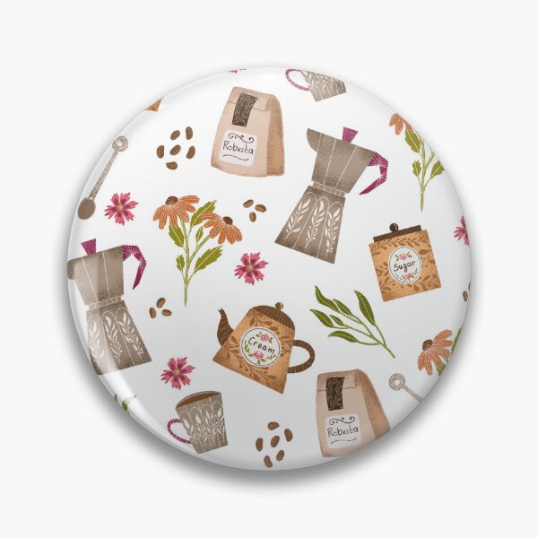 Item preview, Moka pot coffee aesthetic pattern designed and sold by pinkyfish1010.