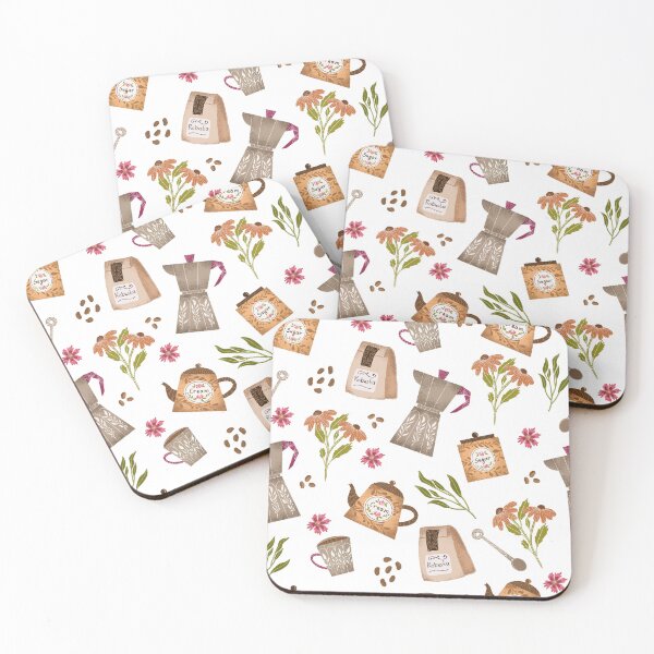 Item preview, Moka pot coffee aesthetic pattern designed and sold by pinkyfish1010.