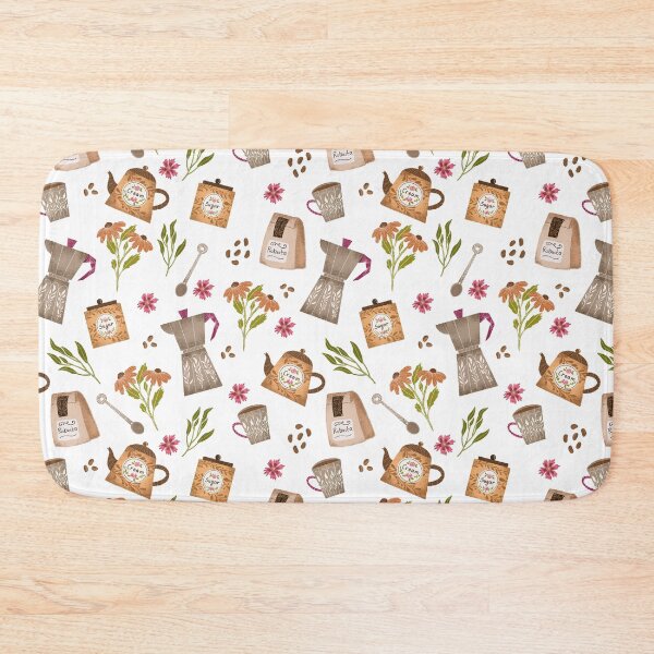 Item preview, Moka pot coffee aesthetic pattern designed and sold by pinkyfish1010.
