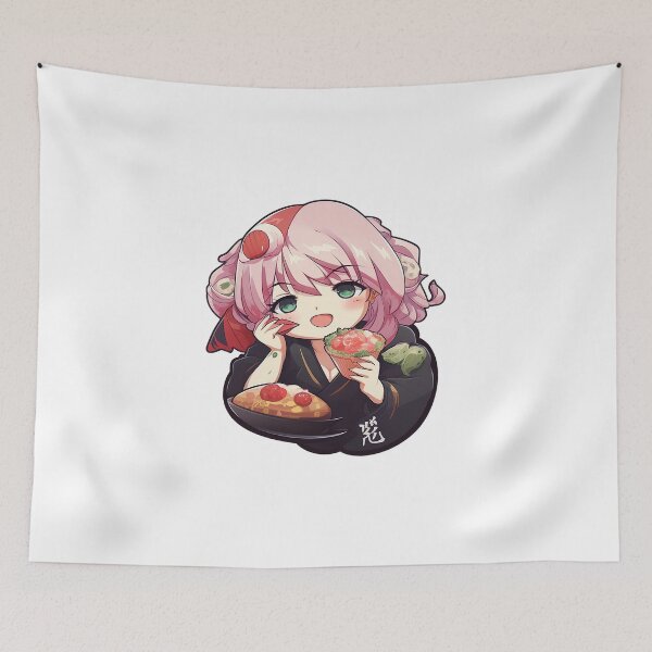 Artikelvorschau, Super nettes Chibi-Anime-Mädchen, das isst entworfen und verkauft von VersatileImages.