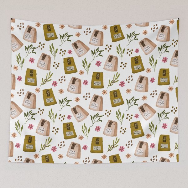 Item preview, Robusta Arabica bean pattern designed and sold by pinkyfish1010.
