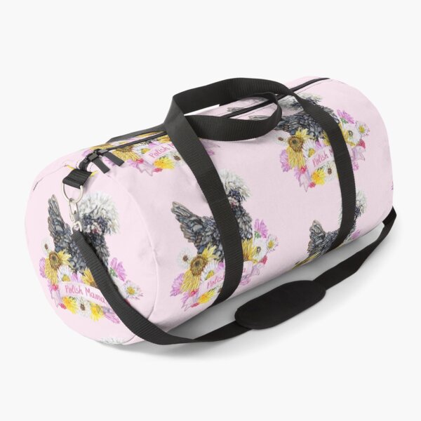 Item preview, Polish Chicken Mama - White Crested Hen with Summer Flowers designed and sold by becca-boyce.