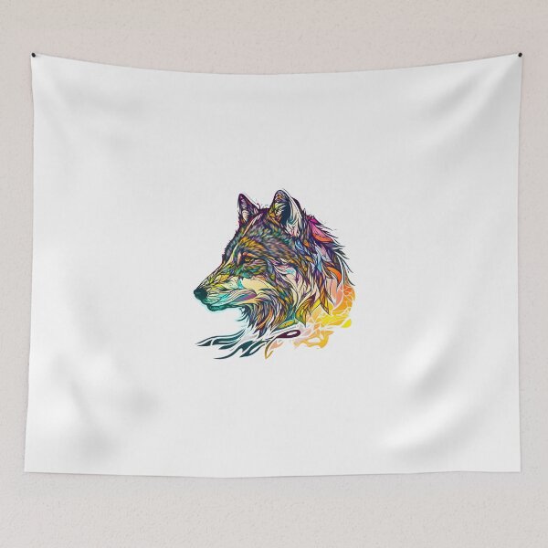 Item preview, Leafy Abstract Wolf Art designed and sold by PeteRascal.