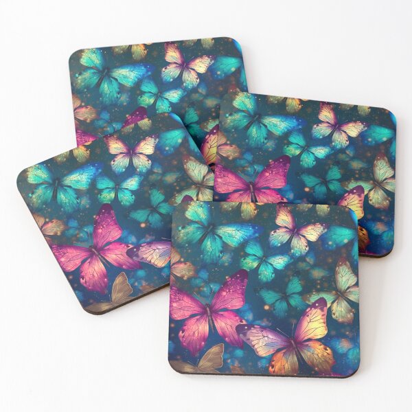 Item preview, Bright and colourful butterfly flurry - AI generated image with Midjourney designed and sold by Sandy Maya's Artwork.