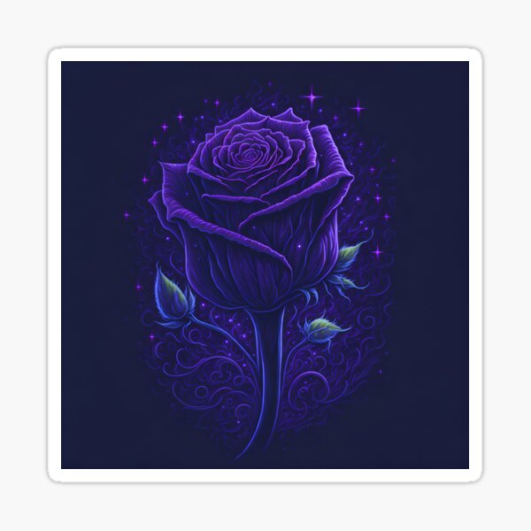 Item preview, Violet Rose on Black: Paints Platter T-Shirt Design with Studio Graphics and Stunning Night Sky designed and sold by RedArtG09.