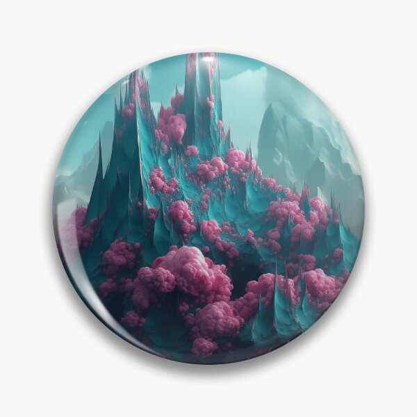 Item preview, Dark pink surrealist mountains fantasy. designed and sold by LJaco.