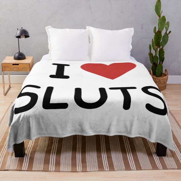 Item preview, I HEART SLUTS - BLACK TEXT designed and sold by mughairs.