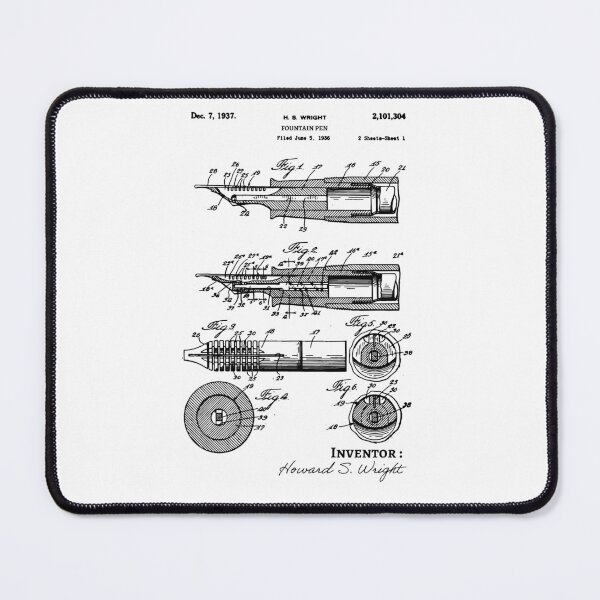 Item preview, Fountain pen patent 1937 Writer Gift idea designed and sold by anodyle.