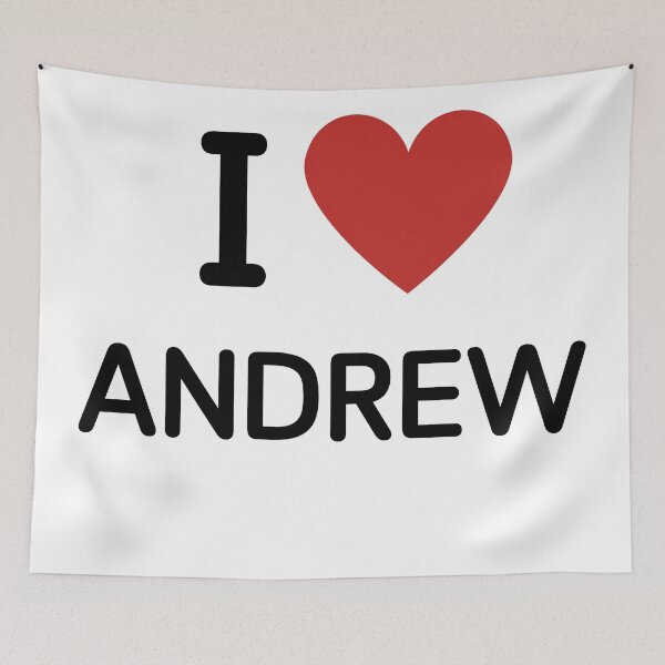 Item preview, I HEART ANDREW - BLACK TEXT designed and sold by mughairs.