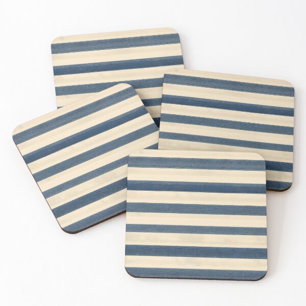 Item preview, Oxford Blue and Cream Stripe designed and sold by StickeryPickery.