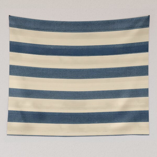 Item preview, Oxford Blue and Cream Stripe designed and sold by StickeryPickery.