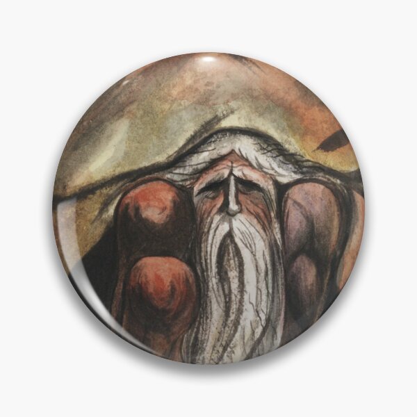 Item preview, Illustration of a bearded man, crouching, Urizen 1888 designed and sold by Lacasadellora.