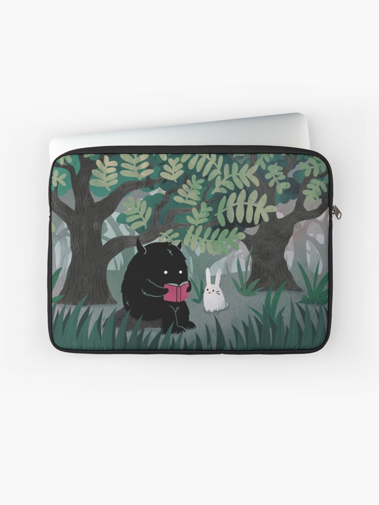 Thumbnail 1 of 2, Laptop Sleeve, Another Quiet Spot (in Green) designed and sold by littleclyde.