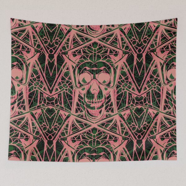 Item preview, blacklight double skull psychedelics designed and sold by weirdove.