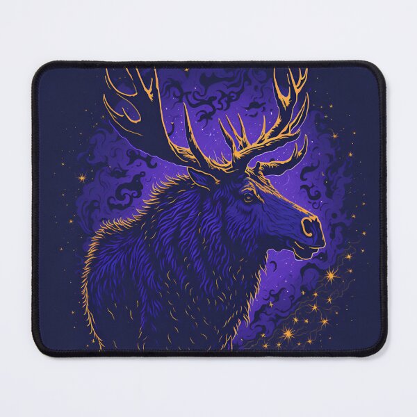 Item preview, Majestic Moose in Starry Night: Rembrandt Style T-Shirt Design with UHD Detailing and Luminous Graphics Engine designed and sold by RedArtG09.