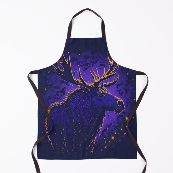 Item preview, Majestic Moose in Starry Night: Rembrandt Style T-Shirt Design with UHD Detailing and Luminous Graphics Engine designed and sold by RedArtG09.