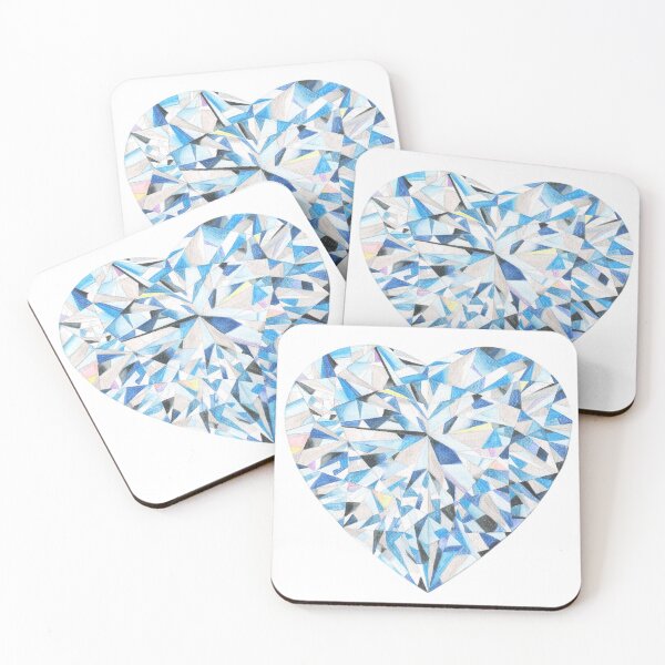 Artikelvorschau, Diamant-Aquarellmalerei im Herzschliff entworfen und verkauft von artbyannakaisa.
