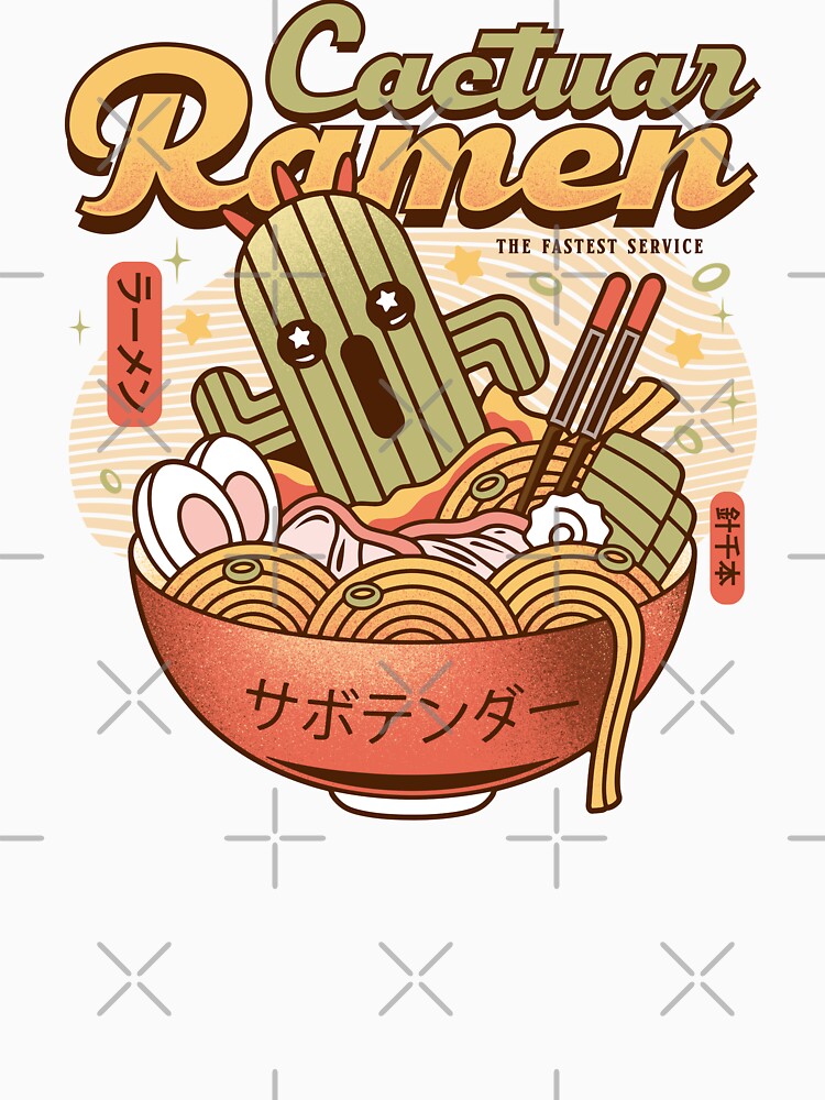 Thumbnail 7 of 7, Classic T-Shirt, Cactuar Ramen Vintage designed and sold by Lagelantee.