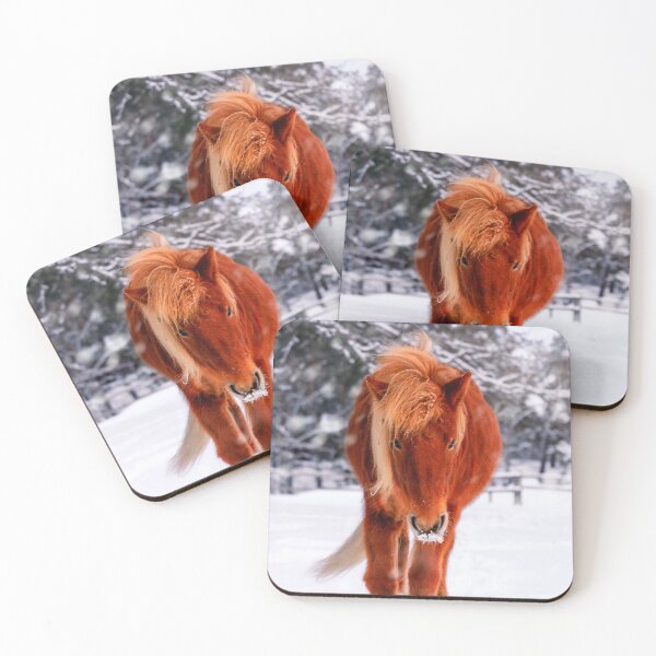 Item preview, Chestnut Horse in Snowy Winter Landscape designed and sold by Nicklas81.