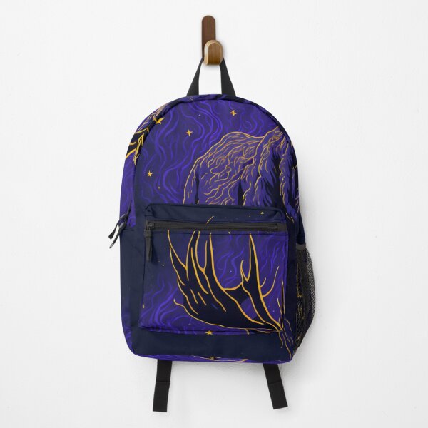 Item preview, Golden Moose in Violet Night Sky: High Quality T-Shirt Design with Stunning Studio Graphics and Black Background designed and sold by RedArtG09.