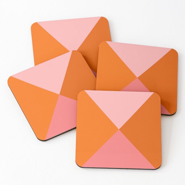 Item preview, Colour Block, Geometric in Pink and Orange  designed and sold by OneThreeSix.