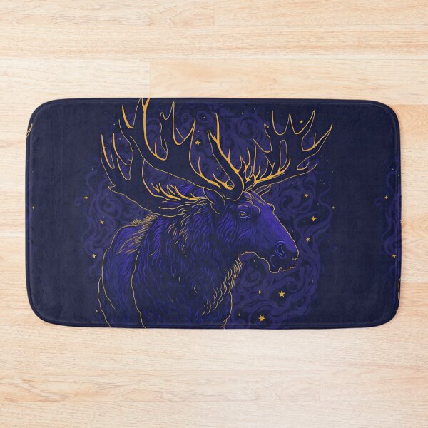 Item preview, Violet Night Moose: Artistic T-Shirt Design with High-Quality Printing and Luminous Studio Graphics designed and sold by RedArtG09.