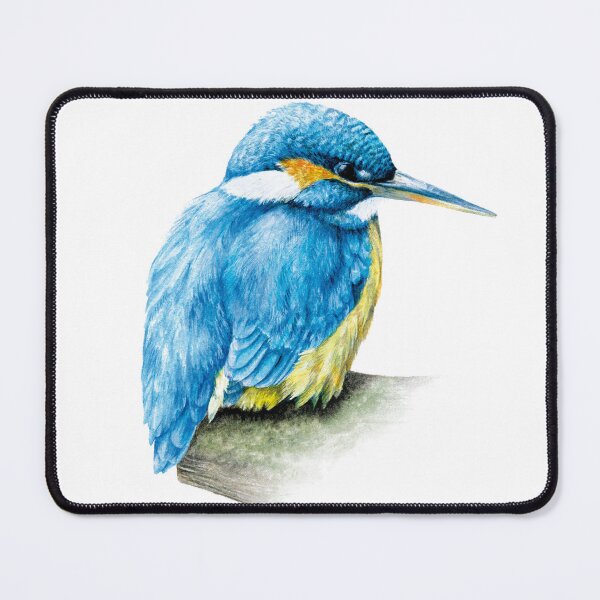 Item preview, River Kingfisher bird watercolor designed and sold by Sarah Trett.