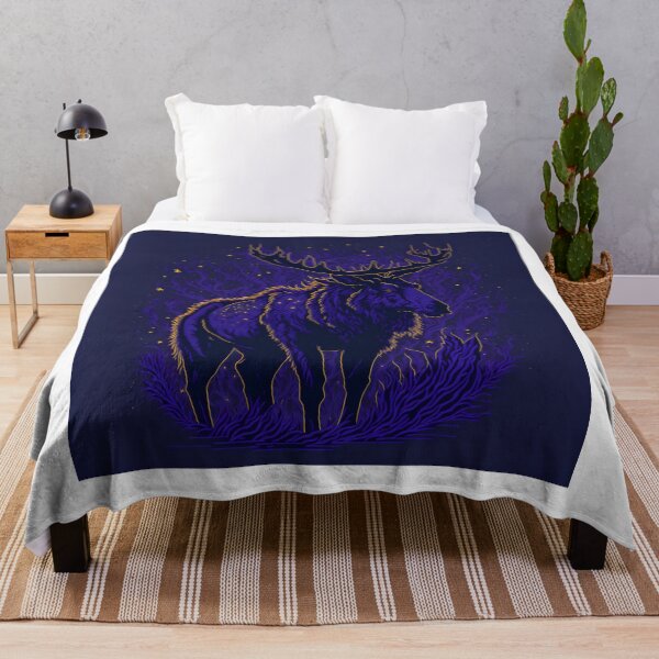 Item preview, Moose in Starry Night Sky: diseño de camiseta inspirado en Rembrandt con colores vivos y detalles UHD designed and sold by RedArtG09.