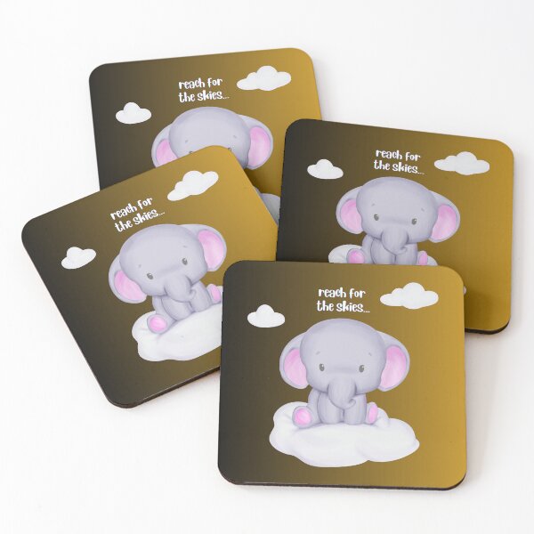 Item preview, Elephant on clouds designed and sold by BubblePandas.