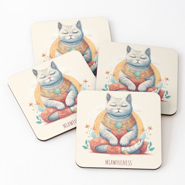 Item preview, Miawfulness Meditation Buddha Cat - yet another cat miaw designed and sold by ZenHorn.