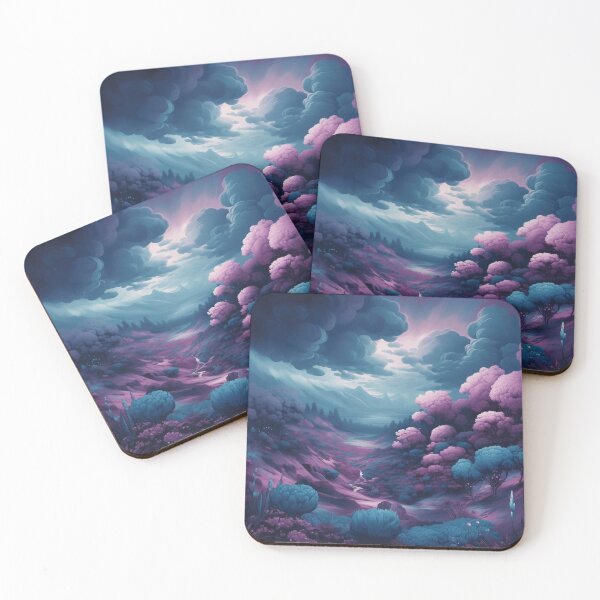 Item preview, Lavender landscape tree mountains. designed and sold by LJaco.
