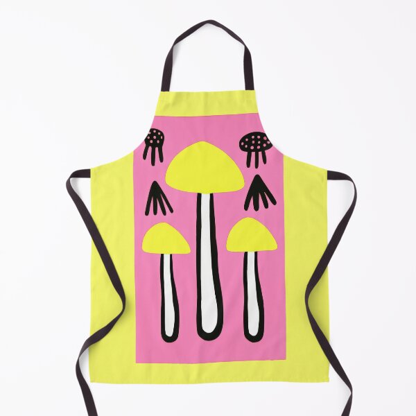 Item preview, Neon Mystical Journey of Yellow Mushrooms designed and sold by PinkNomad.
