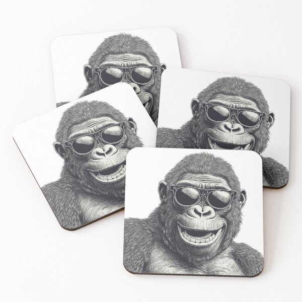Item preview,  Gorilla wearing sunglasses designed and sold by TilesHQ.