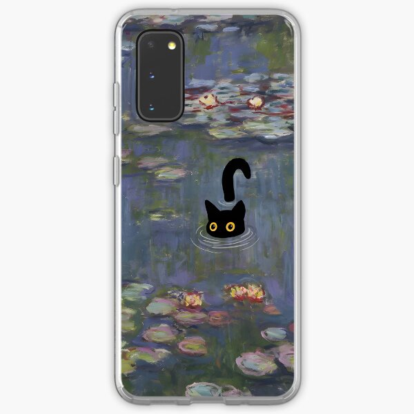 Aperçu de l'œuvre Imprimé Chat Nénuphars Monet créée et vendue par outdoorway.