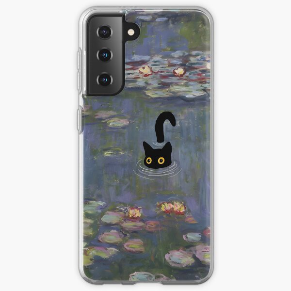 Aperçu de l'œuvre Imprimé Chat Nénuphars Monet créée et vendue par outdoorway.