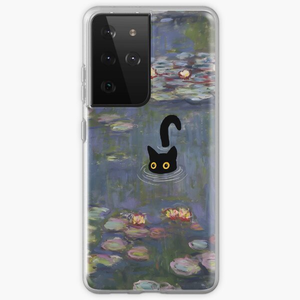 Aperçu de l'œuvre Imprimé Chat Nénuphars Monet créée et vendue par outdoorway.