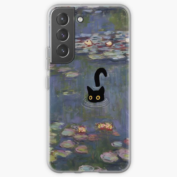 Aperçu de l'œuvre Imprimé Chat Nénuphars Monet créée et vendue par outdoorway.