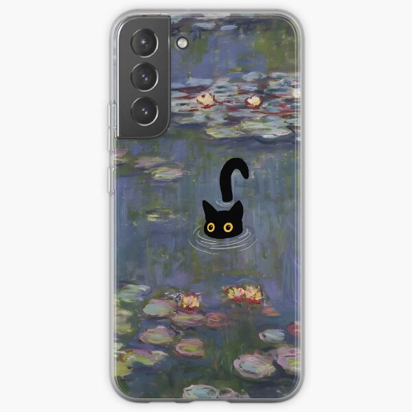 Aperçu de l'œuvre Imprimé Chat Nénuphars Monet créée et vendue par outdoorway.