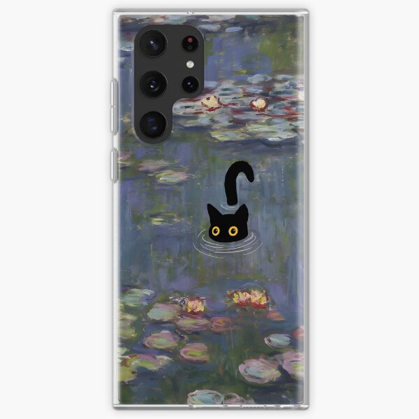 Aperçu de l'œuvre Imprimé Chat Nénuphars Monet créée et vendue par outdoorway.