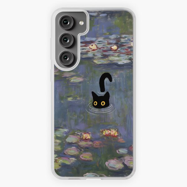 Aperçu de l'œuvre Imprimé Chat Nénuphars Monet créée et vendue par outdoorway.
