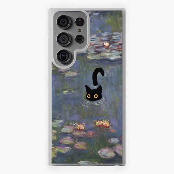 Aperçu de l'œuvre Imprimé Chat Nénuphars Monet créée et vendue par outdoorway.