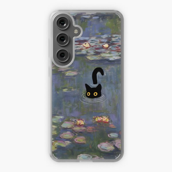 Aperçu de l'œuvre Imprimé Chat Nénuphars Monet créée et vendue par outdoorway.