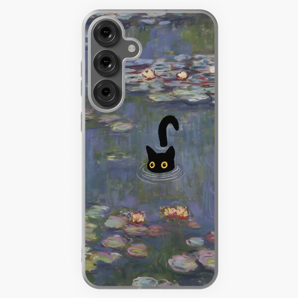 Aperçu de l'œuvre Imprimé Chat Nénuphars Monet créée et vendue par outdoorway.