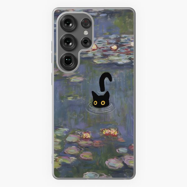 Aperçu de l'œuvre Imprimé Chat Nénuphars Monet créée et vendue par outdoorway.