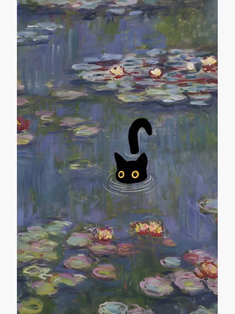 Thumbnail 4 of 4, Samsung Galaxy Phone Case, Cat Print Monet Water Lilies designed and sold by outdoorway.
