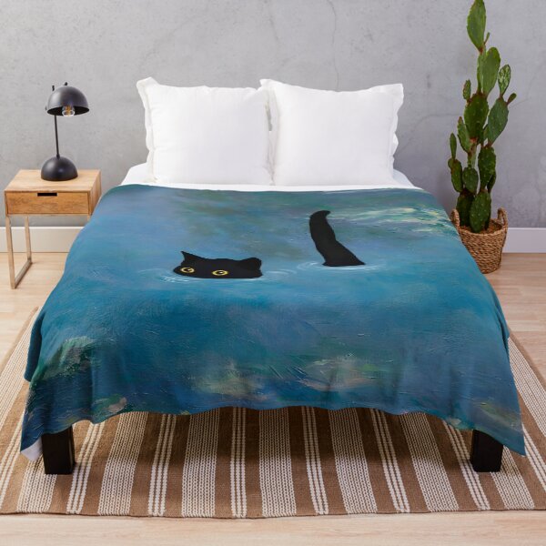 Item preview, Cat Print Monet Waterlily designed and sold by outdoorway.