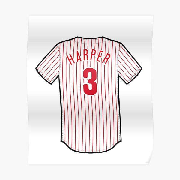 Bryce Harper Jersey  Art Board Print for Sale by athleteart20